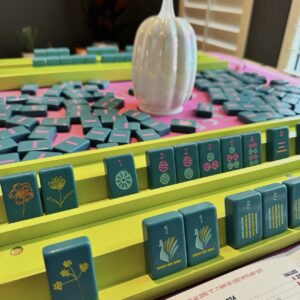 Mahjong Rack and Pushers- Chartreuse